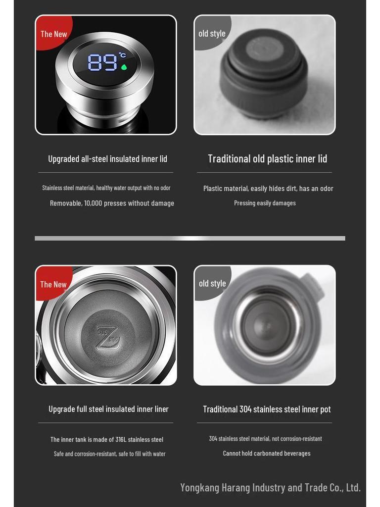 Изолированная бутылка для воды из нержавеющей стали 316 с двойными крышками и ситечком для чая для использования на открытом воздухе