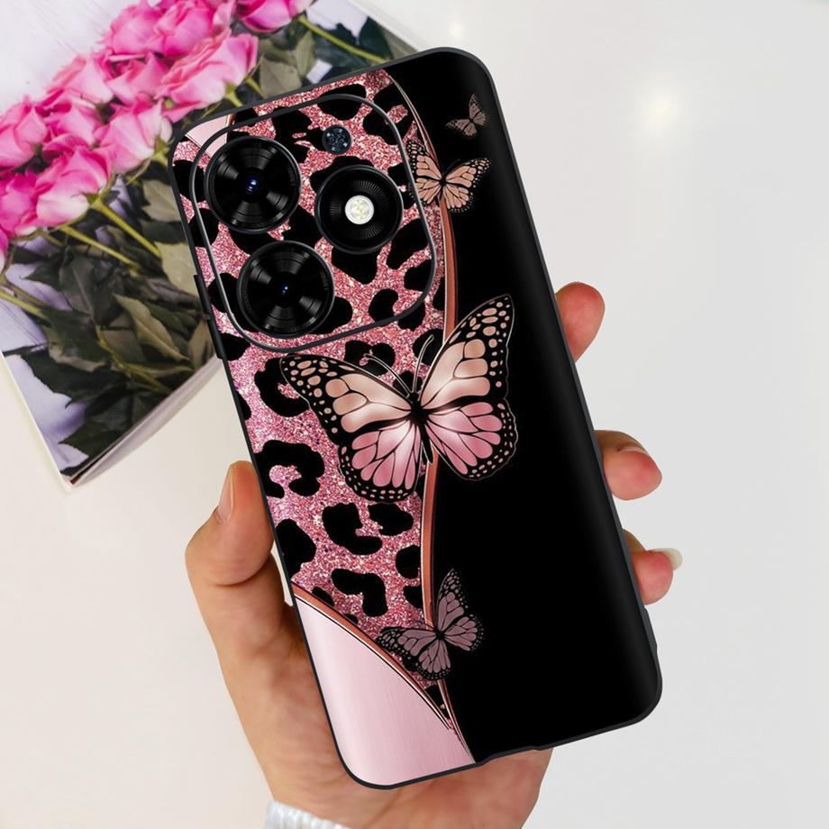 For Tecno Spark GO 2024 2023 2022 Case Soft TPU Silicone Clear Bumper Coque BG6 BF7n KG5 Fundas Marble Space Man Dragon Etui
