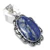 Lapis Lazuli Gemstone 925 Sterling Silver Jewelry Pendant 2.52"