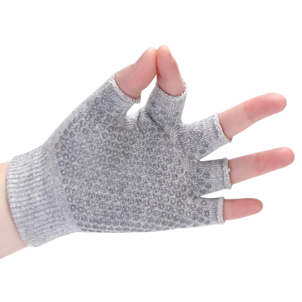 Yoga Gloves 2 Packs of Non Slip Fingerless Yoga Gloves