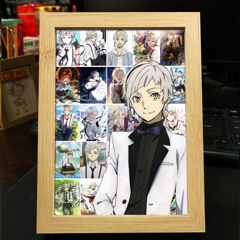 Рамка для фото в стиле аниме Bungo Stray Dogs: Дазай Осаму, Рюносуке Акутагава, Накахара Чуя - готовый стенд для фотоколлажа в подарок