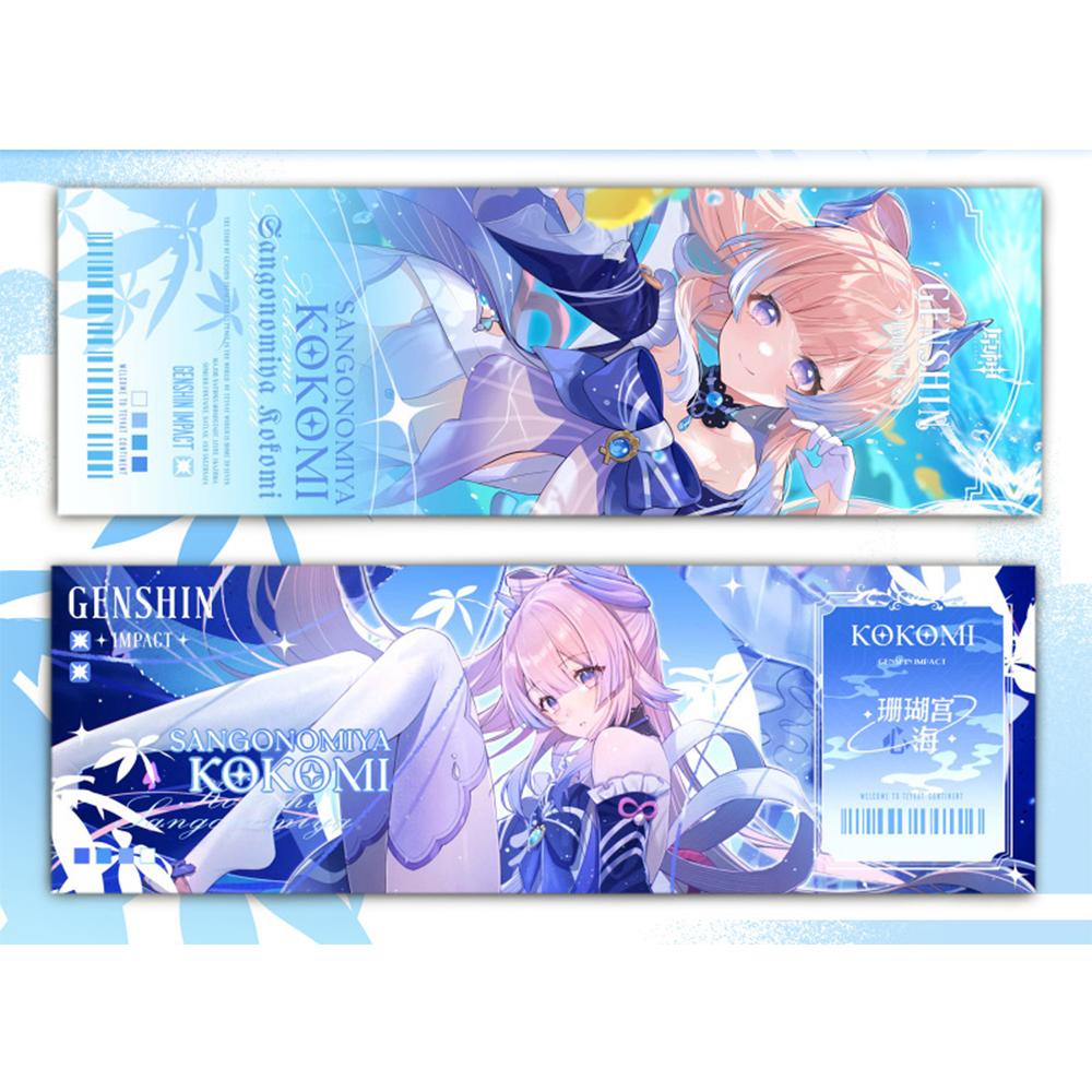 Genshin Impact, коллекционные карты, игры, закладки, Furina Neuvillette, Wriothesley Laser, двусторонний билет, аниме, карта Таро, подарок