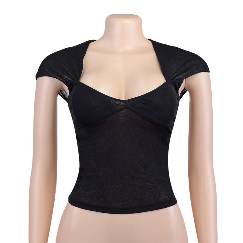 Летний европейский и американский сексуальный топ с открытой спиной и открытой грудью, облегающий по фигуре