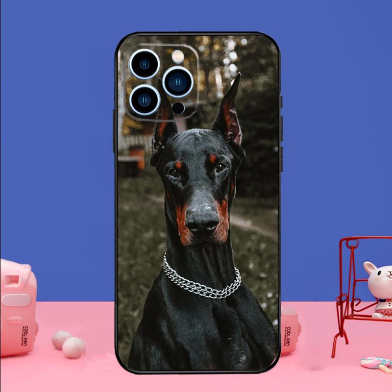 Doberman Dog Phone Case For iPhone 17 16 15 14 13 11 12 Pro Max Plus 13 12 mini 16e 17 Air Bumper Cover