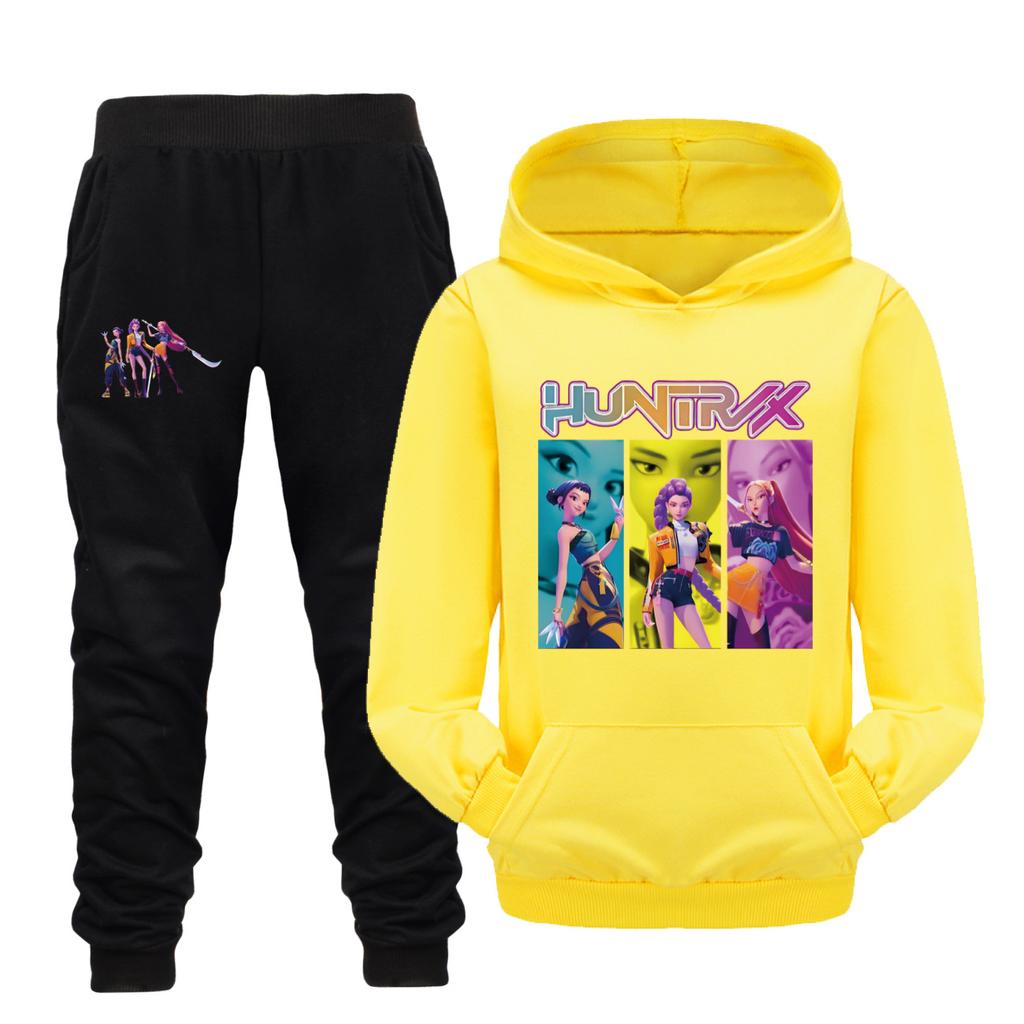 Kids Clothing Sets Kpop Witch Hunting Team Bag Hoodie Children's Hoodie Hoodie Casual Set