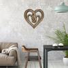 Wall Decor Heart Holding Hands Decorative Art Sculpture - Faux Wood Finish - Forever Love