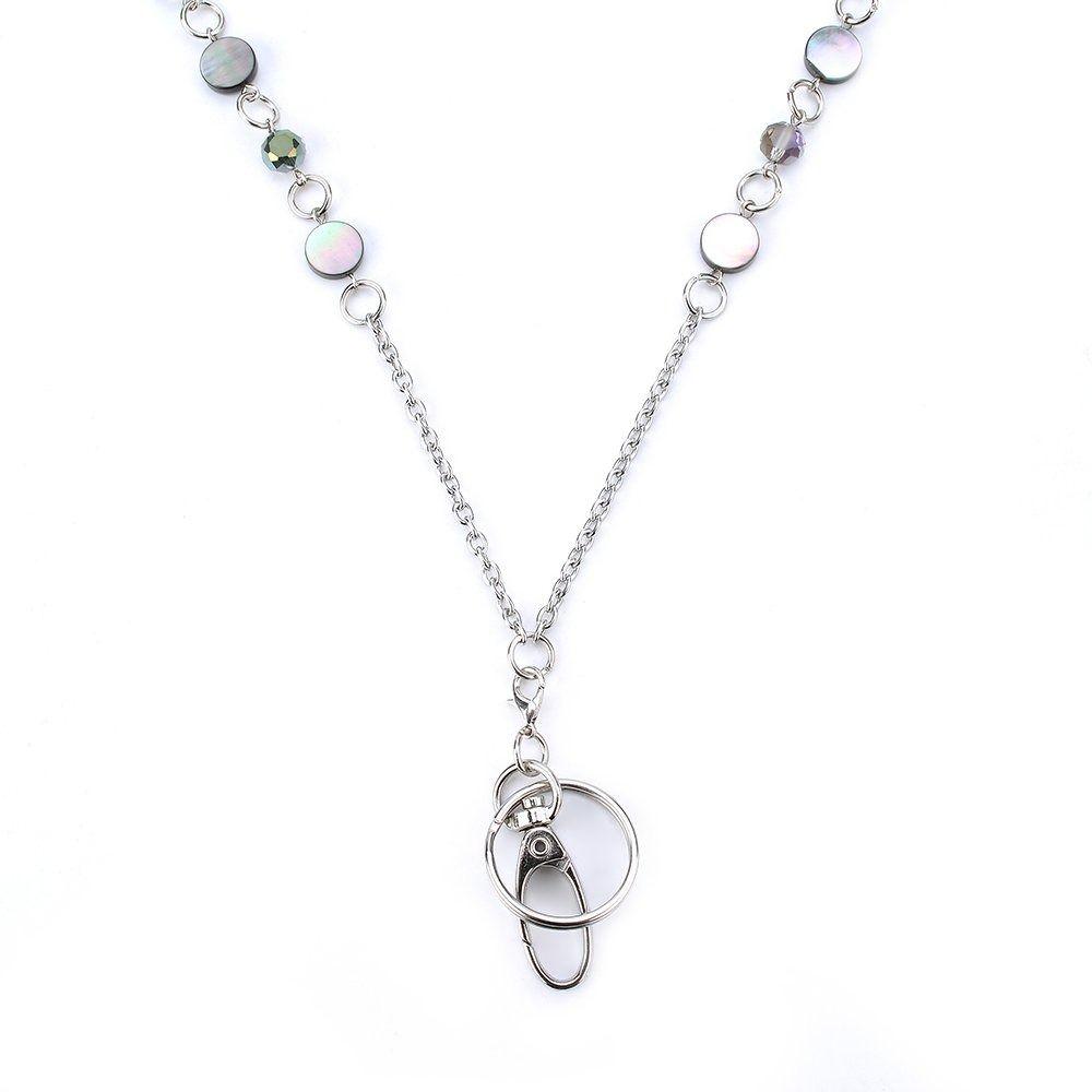 1 шт. Шнурки для ключей Ожерелье-шнурок из нержавеющей стали Держатель для бейджа ID-карты Модные шнурки Женские