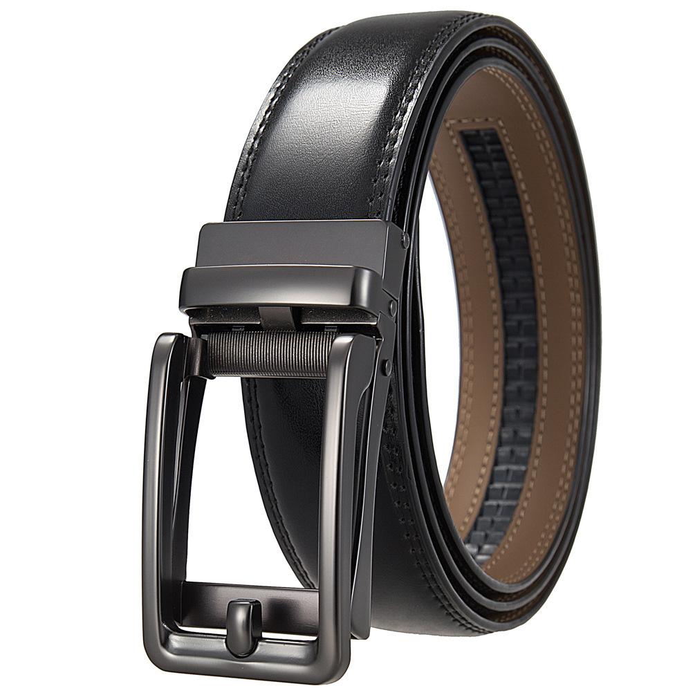 1 шт. Мужской ремень с автоматической пряжкой, модный деловой ремень из коровьей кожи, ремень Ly36-3 3315-1