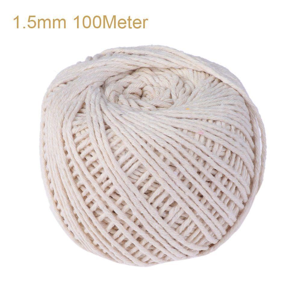 Twisted Home Decor Christmas 100% Natural Beige Cotton DIY Rope Sewing Cords Twine String