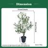 Uflower Искусственное оливковое дерево в горшке Большое искусственное растение для декора дома, сада, офиса Реалистичное горшечное дерево для помещения и улицы
