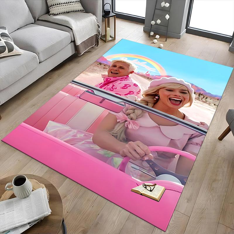 1 шт. Розовый ковер Barbie, для декора дома и офиса, коврик под офисное кресло, праздничный подарок L1415