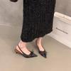 Summer High Heel Butterfly-knot Women Sandals Fashion Pointed Toe Singbacks Shoes Ladies Elegant Dancing Party Pumps