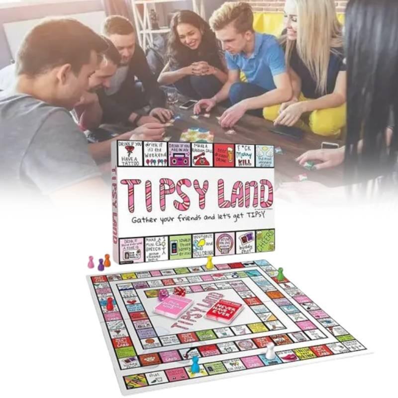 Настольная игра для вечеринок Tipsy Land Невероятно веселая игра для выпивки для друзей и праздников
