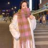 Высококачественный клетчатый шарф в корейском стиле: Теплая, Утолщенная Шаль, Похожая на Кашемир, для Студентов и Пар