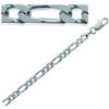 [C4457] - Silver Chain 'Figaro 2' - 55 Cm 3. 7 Mm