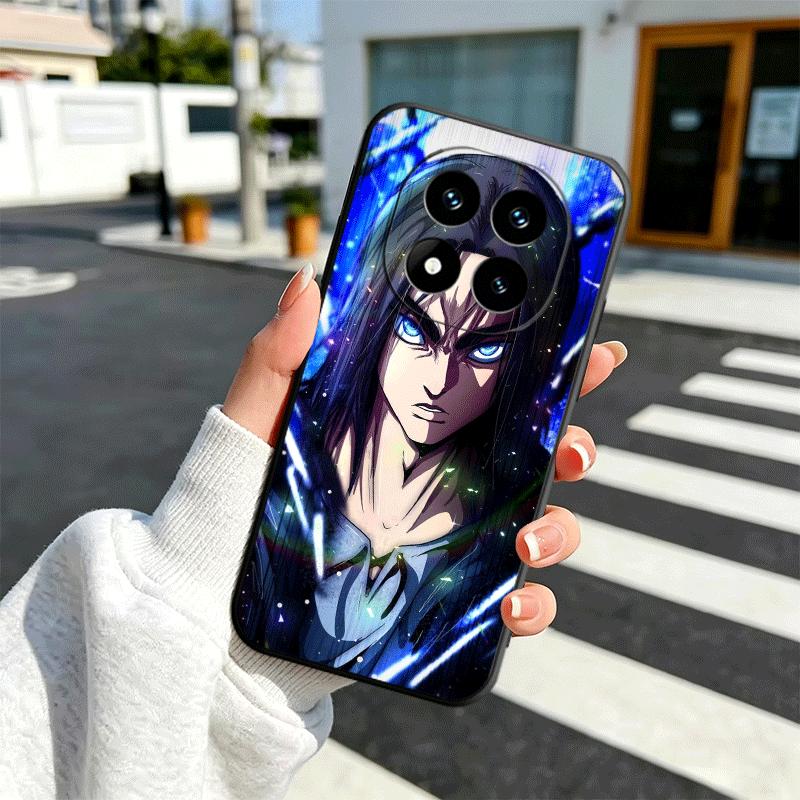 A-Атака Титанов Эрен Йегер Мягкий Чехол для Телефона для Xiaomi Redmi Note 12 13 14 15 Pro Plus 11 12S 11S 11T 10 4G Черная Задняя Крышка