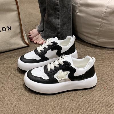 Новые черно-белые женские туфли XINGX, молочные туфли Fufu с большой головкой, туфли на платформе, женские стильные модные белые туфли