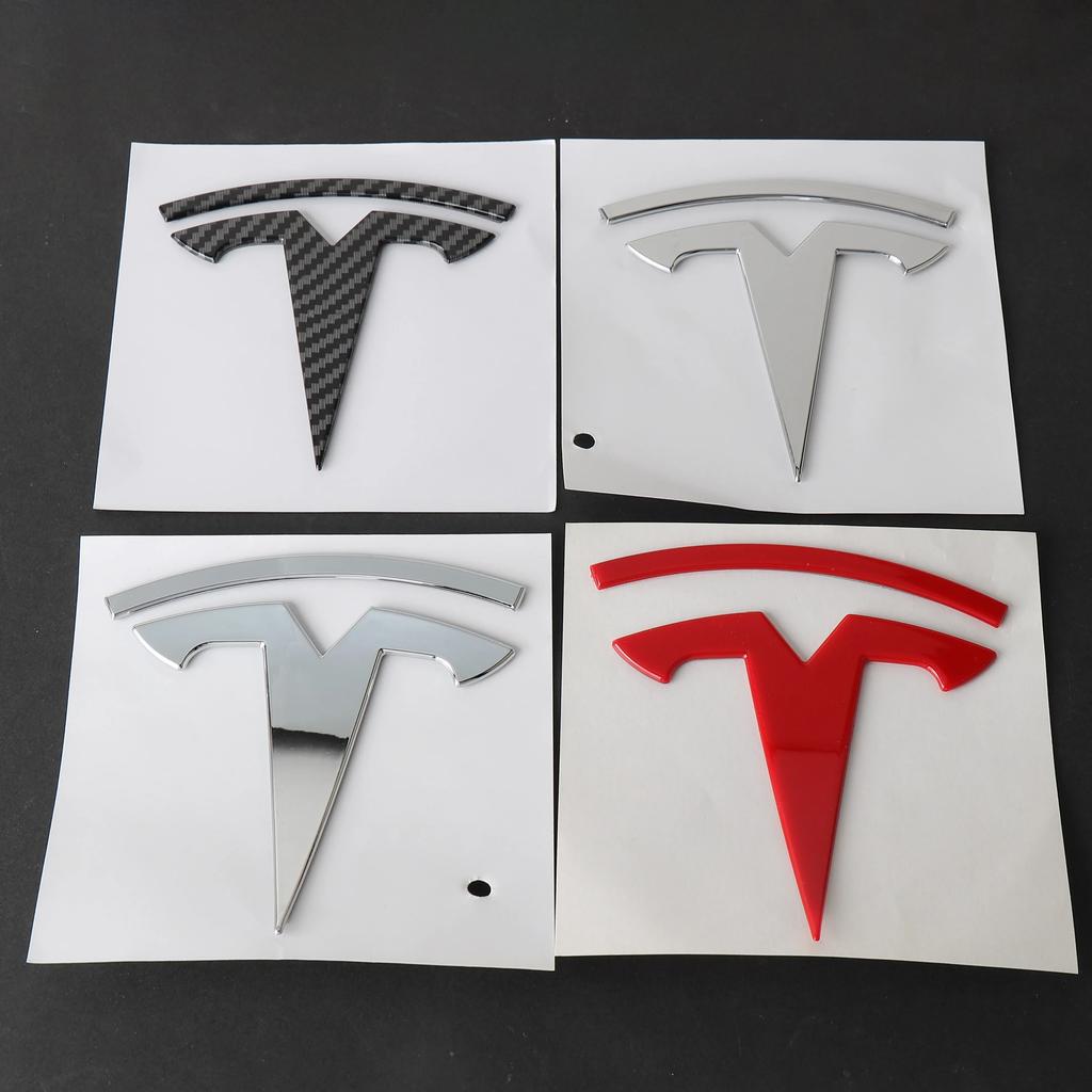 Автомобильная наклейка Tesla Логотип на переднюю часть автомобиля Tesla Логотип на задний багажник Наклейка для Model 3 Mode Y металлический логотип замена передних и задних логотипов