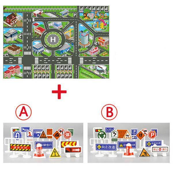 Игра в дом, детский коврик для ползания, детская карта сцены городского движения, карта шоссе, дороги, парковка