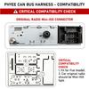 CAN Bus Decoder ISO Wiring Harness, SWC Retention RCA P&P 16Pin Car Android, for Fiat 500 2007-2015 Panda 169 Uno Palio Ypsilon
