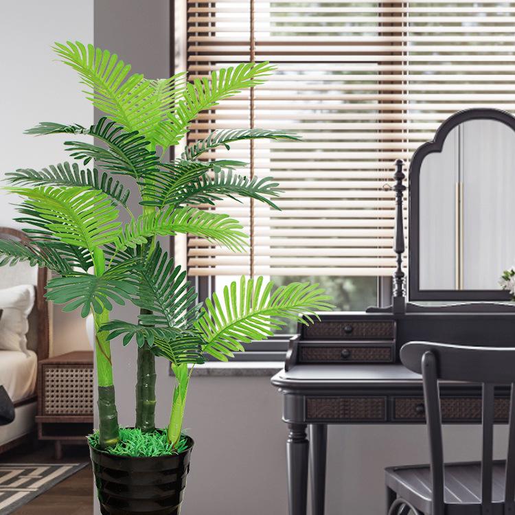 Большая искусственная пальма «Рыбий хвост» напольная | Комнатная искусственная зелень для декора гостиной