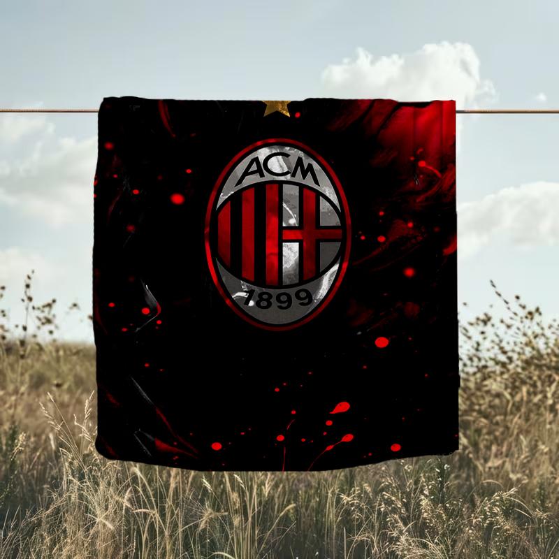 1PC Milan Football club Printed Soft Flannel Blanket Throw for Adult Bedroom Living Room Sofa Camping Travel Fan gifts Christmas Gifts