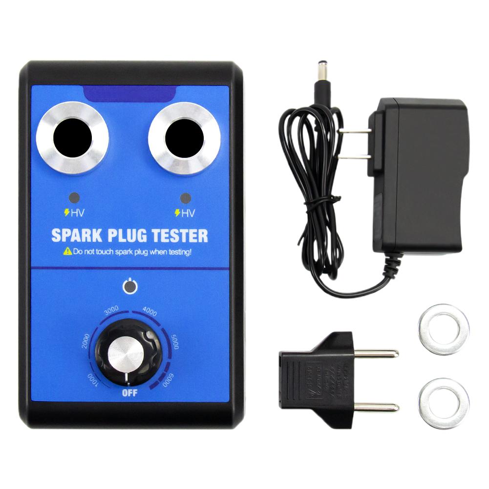 Тестер свечей зажигания автомобиля 0-6000 об/мин рабочая частота два 12 В автомобильный двигатель катушки отверстия тестер зажигания инструмент тестер искры диагностический P0L7