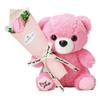 Matsuno Kogyo Bubble Cuddle Bear Soap Flower Bouquet Plush Toy Soap Flower Interior Gift 1 (Pink, Flower), GM-47