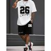 3D Digital Print Men's Fashion Short Sleeve Shorts Set Outdoor Street Men's Sports Shorts Summer Daily Casual Men's T-shirt