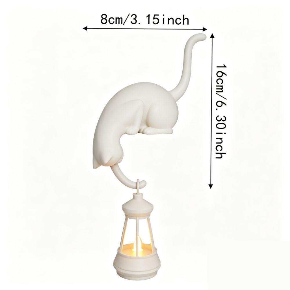 3D Hanging Cat Night Light Cat Mini Lantern Cat Decor Holder Cat Hook Lamp Bookshelf