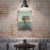 1PC Vertical Vintage Iron Wall Sign 20×30cm, Rustic Patina Metal Artwork for Bar, Garage, Shop or Home Décor, Retro Hanging Wall Display