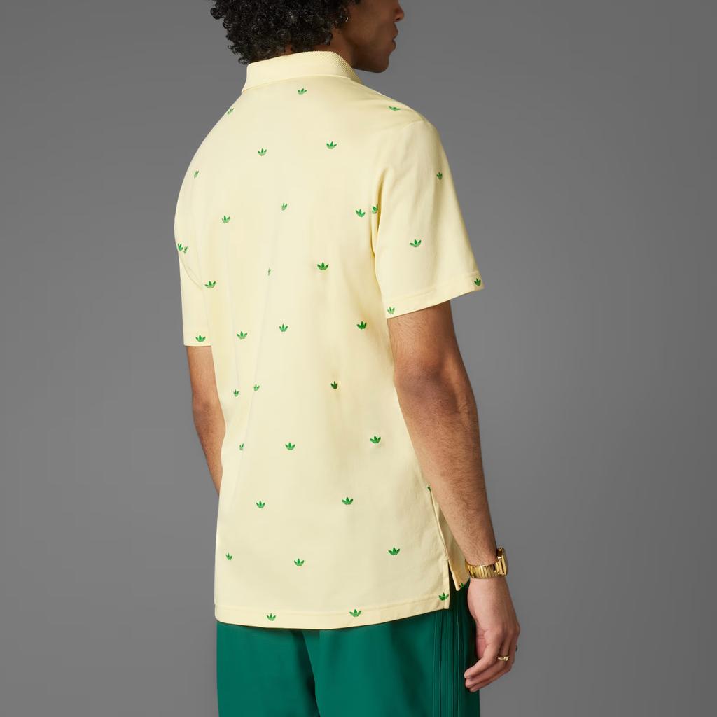 Adidas Originals Trefoil SS25 Серия для гольфа Модная Удобная Универсальная Футболка-поло с коротким рукавом Мужские топы Светло-желтый JM8257