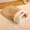 Winter Warm Dog Cat Bed Super Soft Thick Warm Cat Shelter For Winter