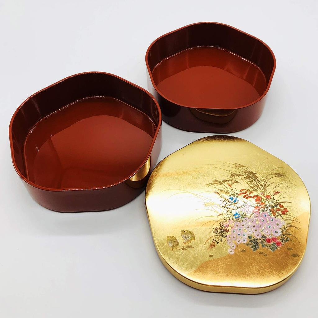 Maeju Lacquerware Miyabi Flower Weight Red 5.0 6R-507