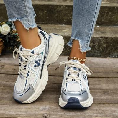 Мода Женская спортивная обувь Кроссовки на платформе Весенняя мода для походов на открытом воздухе Нескользящая повседневная обувь Дышащая женская обувь для бега Обувь