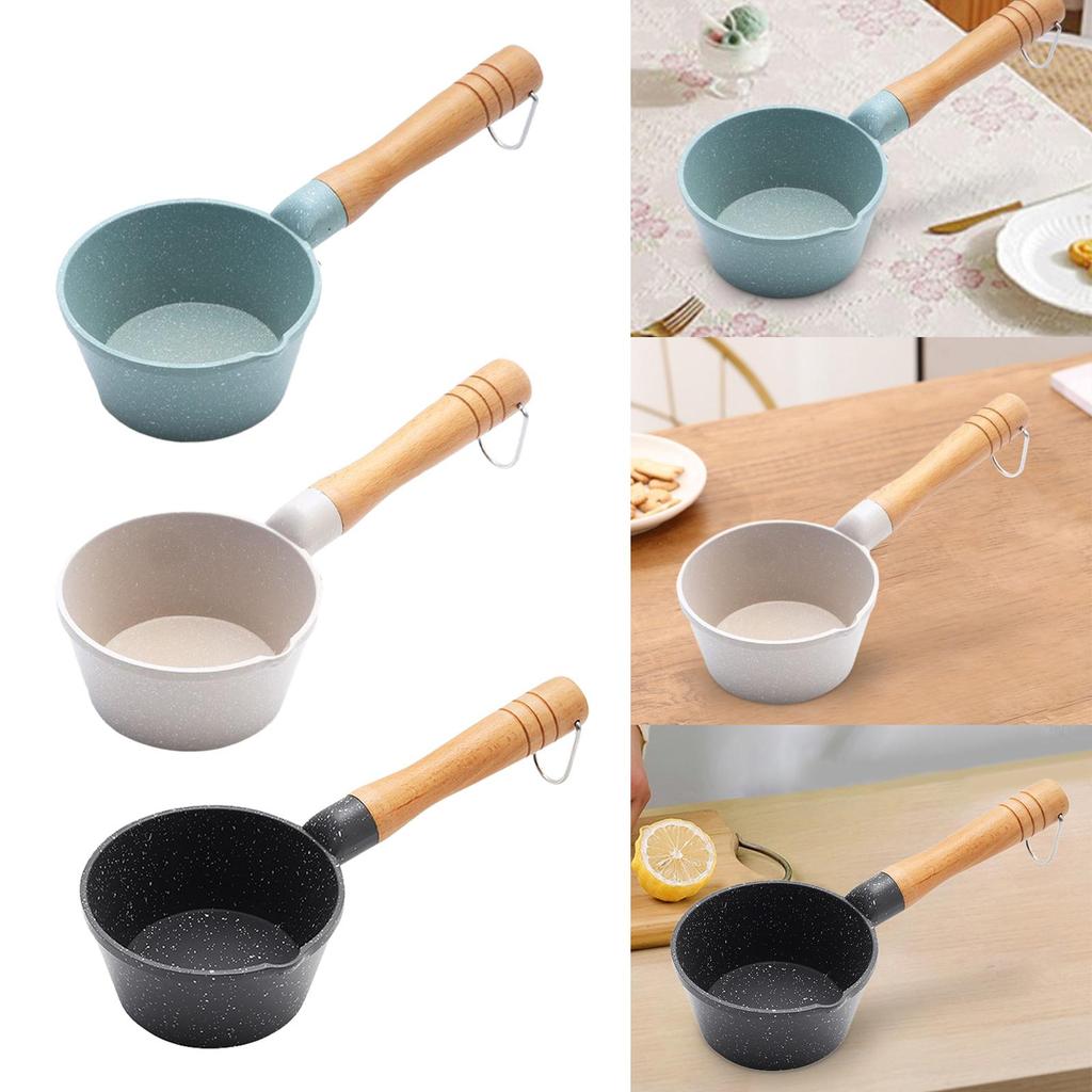 Small Milk Pan Nonstick Cookware Medical Stone Saucepan for Restaurant Tea House and Home Use