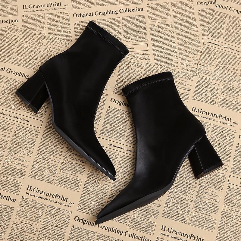 Sexy Pointed Toe Women Ankle Boots Brand High Heels Shoes Woman Winter 2025 Trend Elegant Office Shoes Fashion Pumps Botas Mujer
