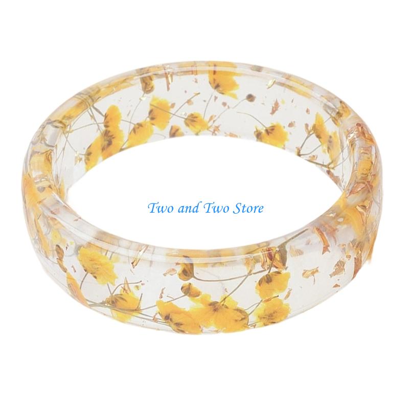 HX6F Lovely Resin Flower Bracelet Elegant Wrist Accessories For Women And Girls