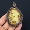 Cameo Lady Craved Face Gemstone Медная проволока Wrap Handmade Pendant Jewelry Gift