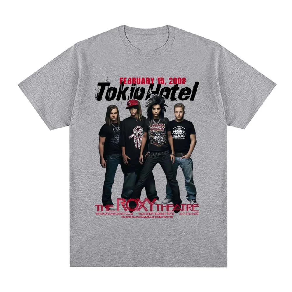 Музыкальная футболка Rock Band Tokio Hotel Унисекс Женская Хип-Хоп Панк Готика Футболка Чистый Хлопок Оверсайз Короткий Рукав Футболки