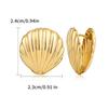 Small Piercing Earring Simple Small Shells Shaped Studs Earring Sweet Cool Party Jewelry Fashion Metal Ear Buckle