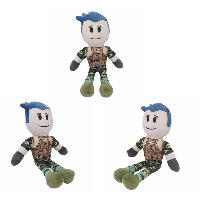 Плюшевая игрушка Roblox в военном стиле, мягкая кукла-персонаж игры, мультяшная модель для фанатов игр, подарок на день рождения, декор для комнаты