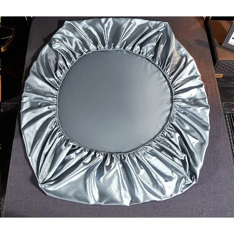 2PC/3PC 1 комплект постельного белья простыня на резинке постельное белье атласная шелковистая простыня на резинке гладкий нескользящий чехол для матраса покрывала постельное белье