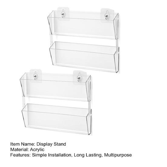 2/4 шт. Акриловый держатель для брошюр и буклетов, большой вместимости, простой в установке
