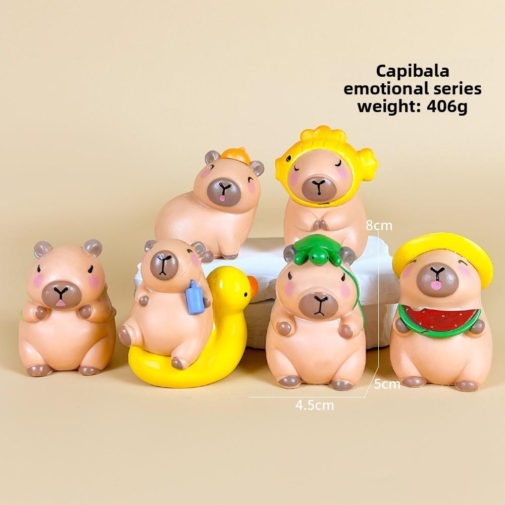 Capybara Pvc Collectible Model With Mood Variants For Anime Enthusiasts And Home Decor