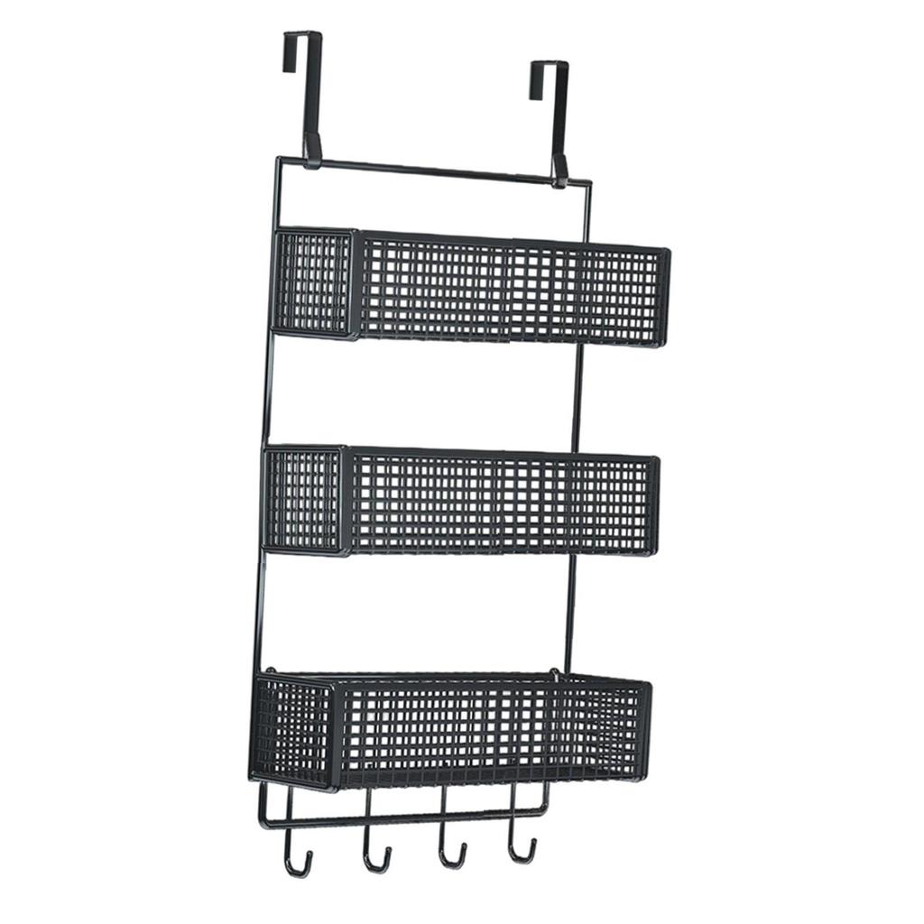 over The Door Organizer 3 Tier Hanging Storage Rack Home Decor Large Capacity Hanging Basket Wall Mounted Shelf for Bedroom