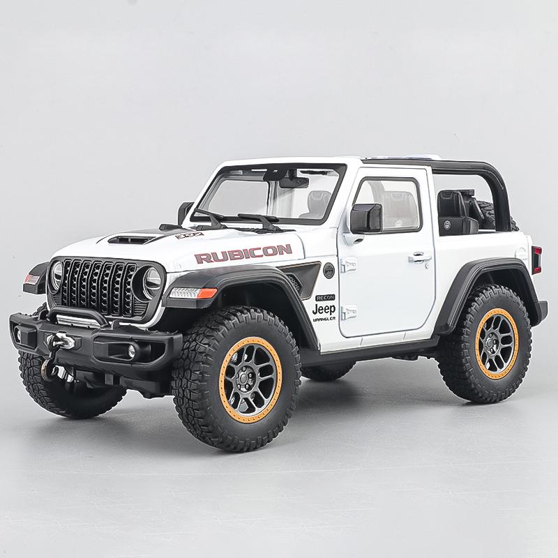 1:18 Jeep Wrangler Rubicon Off Road SUV Alloy Diecast Model Car High Simulation Home Trendy Ornaments Collection Hobby Gifts Toy ALS1