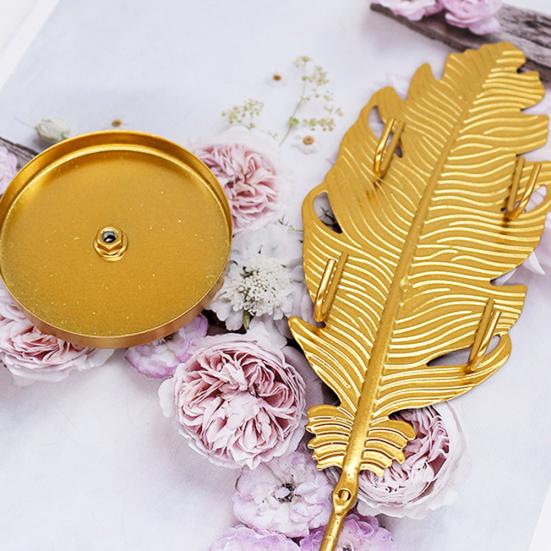 Leaf Shape Iron Jewelry Display Rack Stand Earrings Necklace Bracelet Organizer