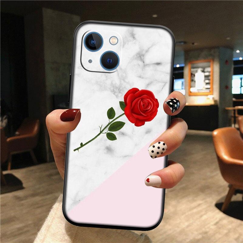 Red Rose Marble New High-End Shell Phone Case for Redmi Note 10 11 12 Pro Max 10S 10C 10T 11A 11S 12S 12C