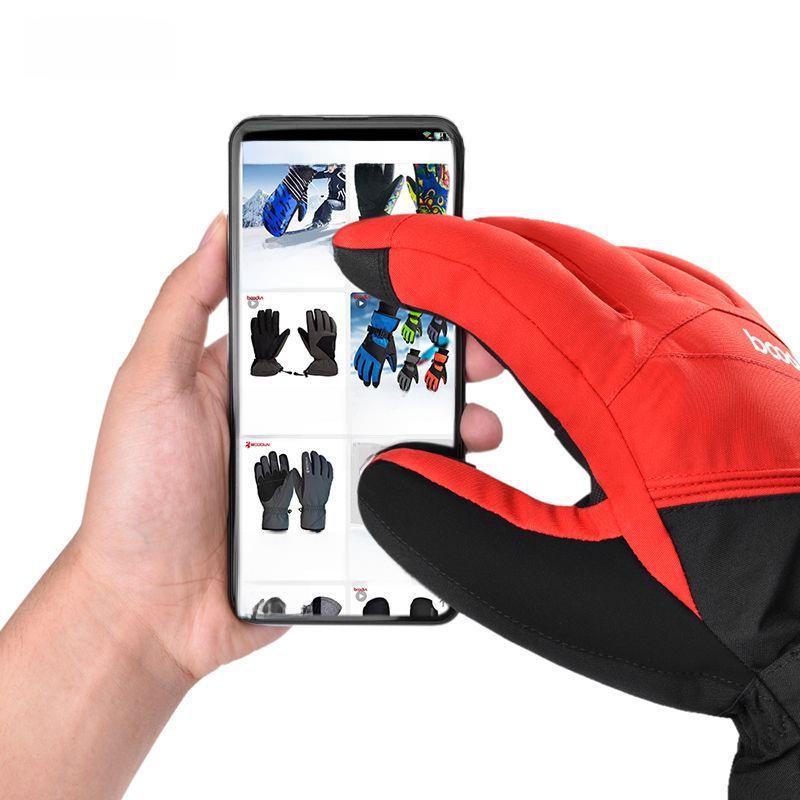 Boden 1384 Winter Ski Gloves: Warm, Cold-Resistant, Touchscreen Compatible, Plus Velvet Lining for Single and Double Board Use